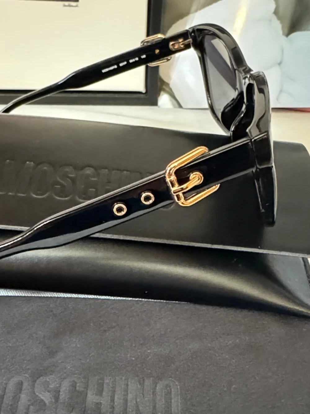 Moschino Black Sunglasses with Black Lenses